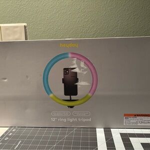 Heyday Black 12” ring light tripod
